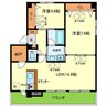 サンオーク荒牧 2LDKの間取り
