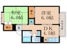ドュセジュ－ル 2DKの間取り