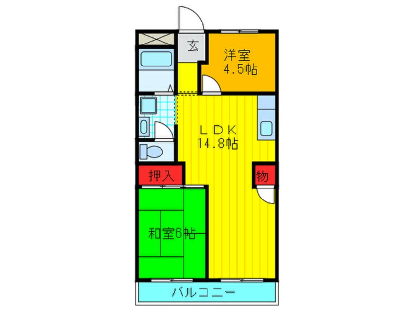 間取図 コ－ポラス新橋