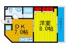 レオンズビル 1DKの間取り