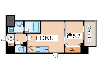 間取図 シーズンフラッツ西田辺