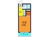 スカイハイツ石原 1Kの間取り