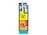 カサベルデ中雅 1DKの間取り