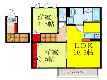 間取図 プレセアコート花園Ｃ棟