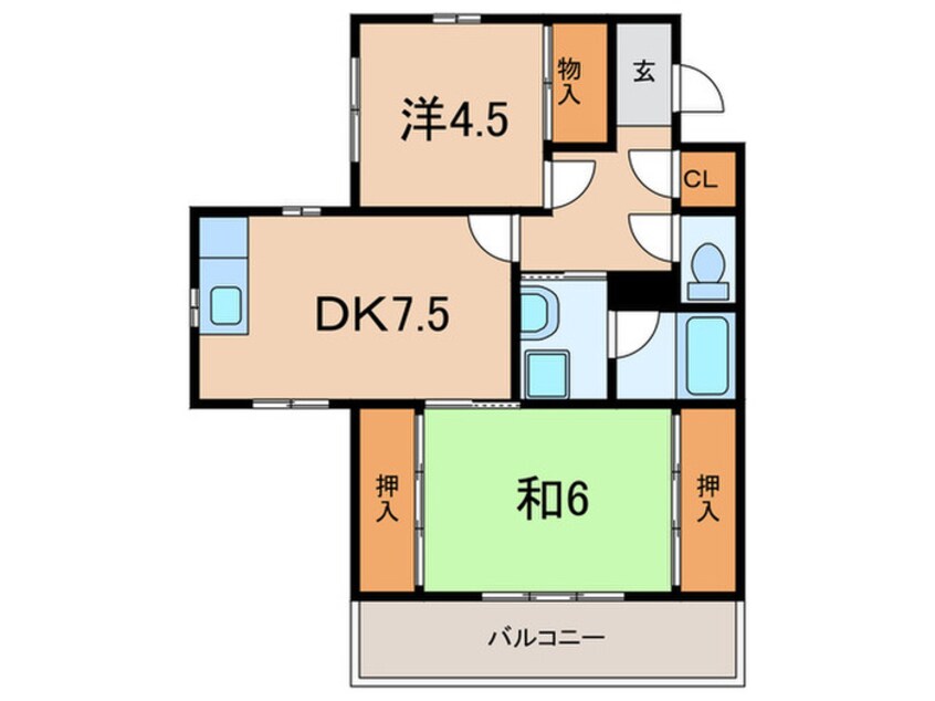 間取図 宮ノ前ハイツ
