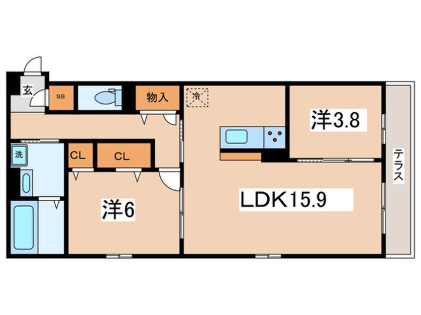 間取図 モンテゾーロ西田辺