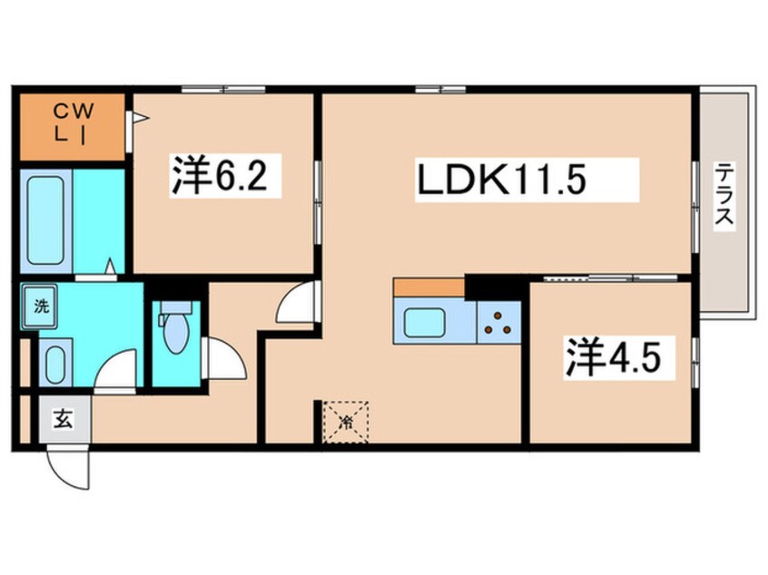 間取図 モンテゾーロ西田辺