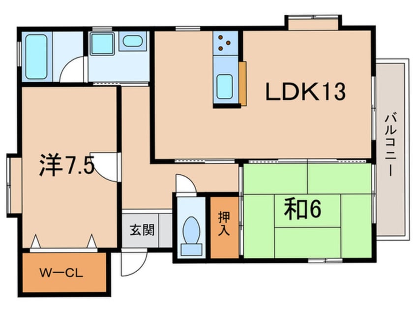 間取図 ヴェルデュールＡ棟