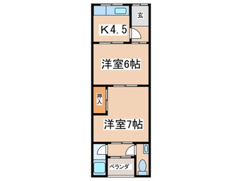間取図 沢ノ町文化北向き
