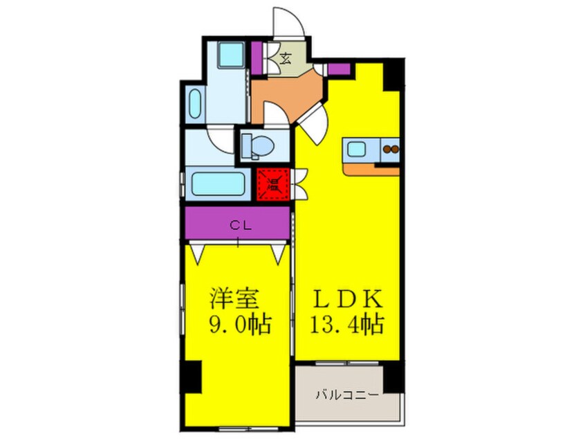 間取図 グレンパ－ク梅田北