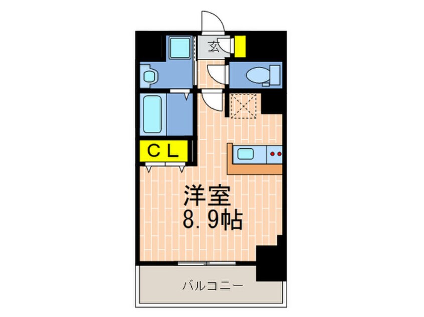 間取図 ﾌｧｰｽﾄﾌｨｵｰﾚ三宮ｲｰｽﾄⅡ(102)