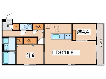 間取図 ルシェーナ西田辺