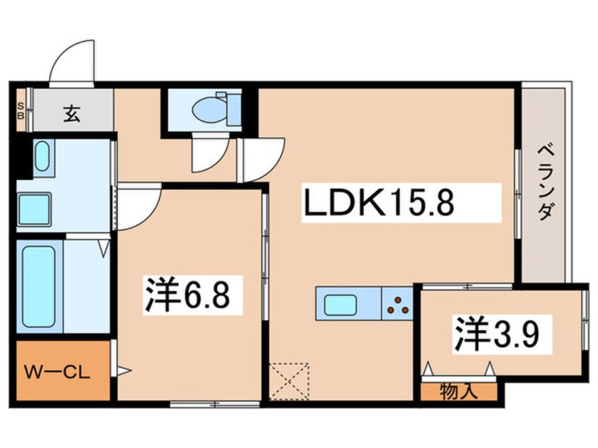 間取図 ルシェーナ西田辺