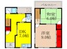 清基貸家② 2DKの間取り