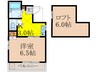 見付山マンション 1Kの間取り