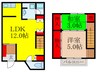 清基貸家③ 2LDKの間取り