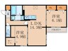 FlourichⅠ 2LDKの間取り