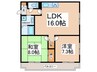 ルナパリス 2LDKの間取り