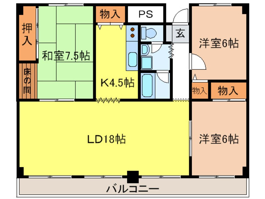 間取図 マスターズエル綾園20