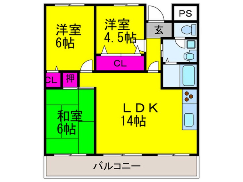 間取図 マスターズエル綾園20