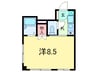 峰住吉ハイツ 1Kの間取り