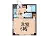 峰住吉ハイツ 1Kの間取り