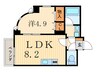 プラザ堀川寺之内 1LDKの間取り