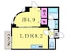 プラザ堀川寺之内 1LDKの間取り