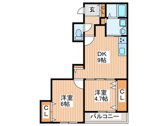 間取図 レユシール高柳