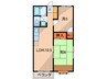 ルシェール武庫川 Ⅱ 2LDKの間取り