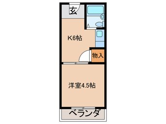 間取図 ﾌﾛﾝﾃｲｱﾊｲﾂＦＵＪＩＷＡＲＡ