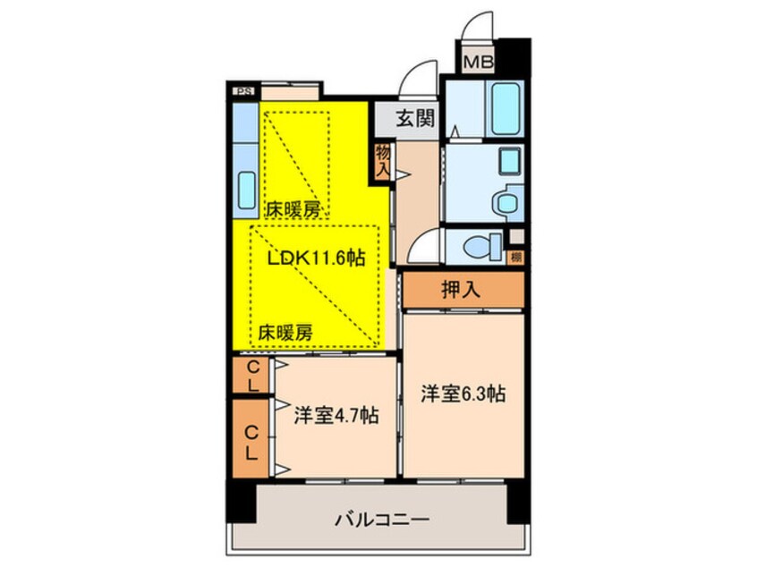 間取図 ＯＰＨ北千里青山台２号棟