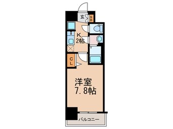 間取図 ﾗﾗﾌﾟﾚｲｽ大阪福島ﾌﾟﾚｯｿ(1501)