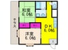 大塚チェリ－ハイツエイト 2DKの間取り