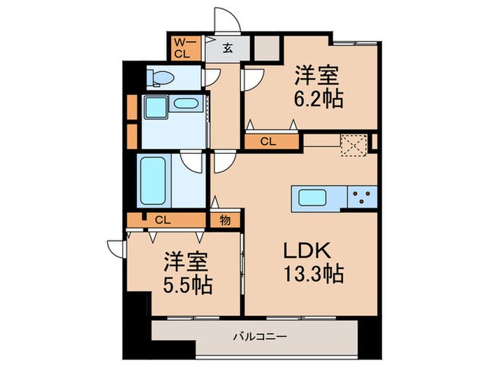 間取り図 Wonnal堺筋本町