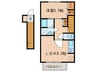 ヴェルヴィル 1LDKの間取り