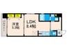 プリオーレ三宮 1LDKの間取り