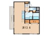 芦屋リバーウエストマンション 1Rの間取り