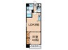 レジディア京町堀 1LDKの間取り