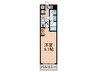 レジディア京町堀 1Kの間取り