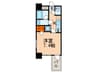 レジディア京町堀 1Kの間取り