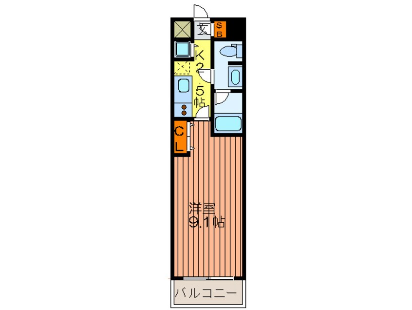間取図 レジディア京町堀