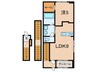 Ｌｕｔａｎ北町 1LDKの間取り