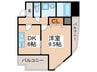 CITY SPIRE難波サウスタワー 1DKの間取り