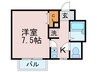クオレ千里山 1Kの間取り