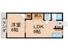 松旭マンション 1LDKの間取り