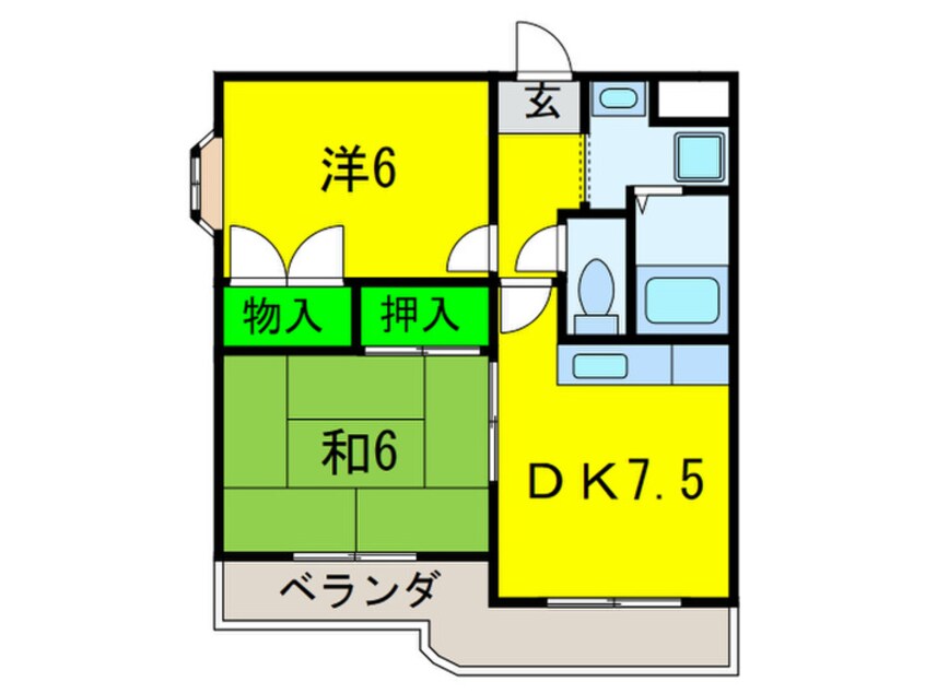 間取図 グランディール浜寺