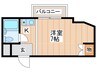 プレアール萱島 1Kの間取り