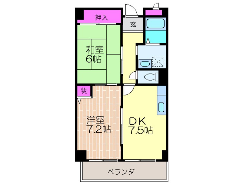 間取図 グレ－ス長居公園