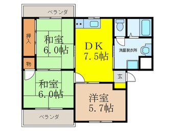 間取図 プラスコート南耳原